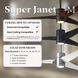 Atlas Super Janet 52 inch Matte Black with Barn Wood Tone Blades Ceiling Fan, Paddle Fan