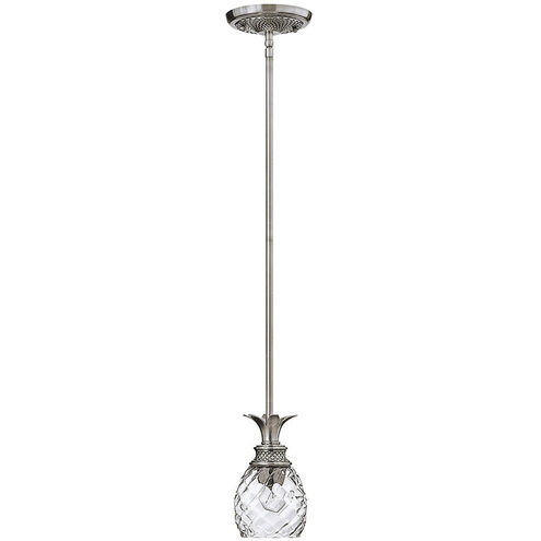 Plantation 1 Light 5 inch Polished Antique Nickel Indoor Mini Pendant Ceiling Light