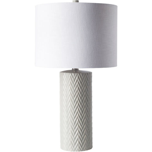 Utica 23.5 inch 100 watt Light Gray Table Lamp Portable Light