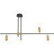 Spartan LED 2 inch Matte Black and Gold Pendant Ceiling Light
