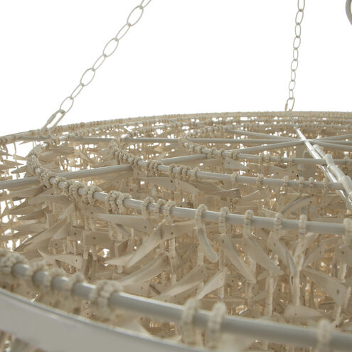 Victoria 7 Light 44.25 inch Winter White / Natural Chandelier Ceiling Light