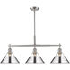 Orwell 3 Light 36 inch Pewter Kitchen Island Light Ceiling Light in Chrome