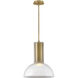 Ombra 1 Light 16 inch Lacquered Brass Pendant Ceiling Light