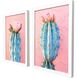 Blush Botanicals Pink and Turquoise and Green Framed Art, Propac