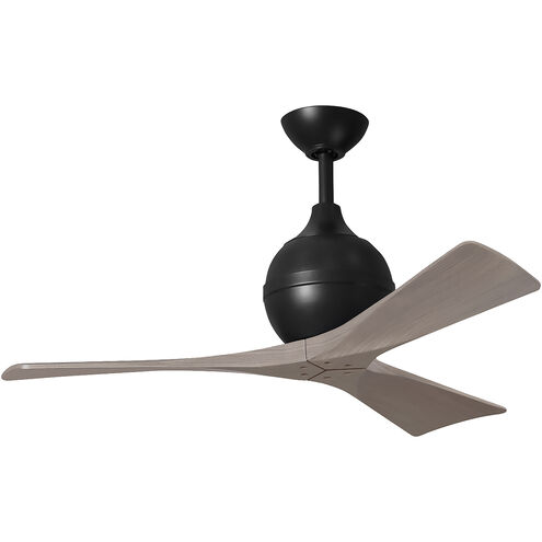 Atlas Irene-3 42 inch Matte Black with Gray Ash Blades Indoor/Outdoor Ceiling Fan