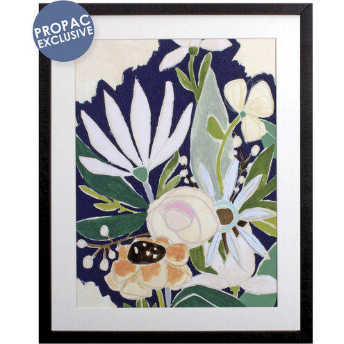 Joie De Vivre Blue and Green and Pink and Orange Framed Art