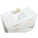 Larkin 48 X 22 X 34 inch White Vanity Sink Set