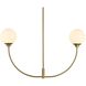 Nyomi 2 Light 36 inch Satin Gold Chandelier Ceiling Light