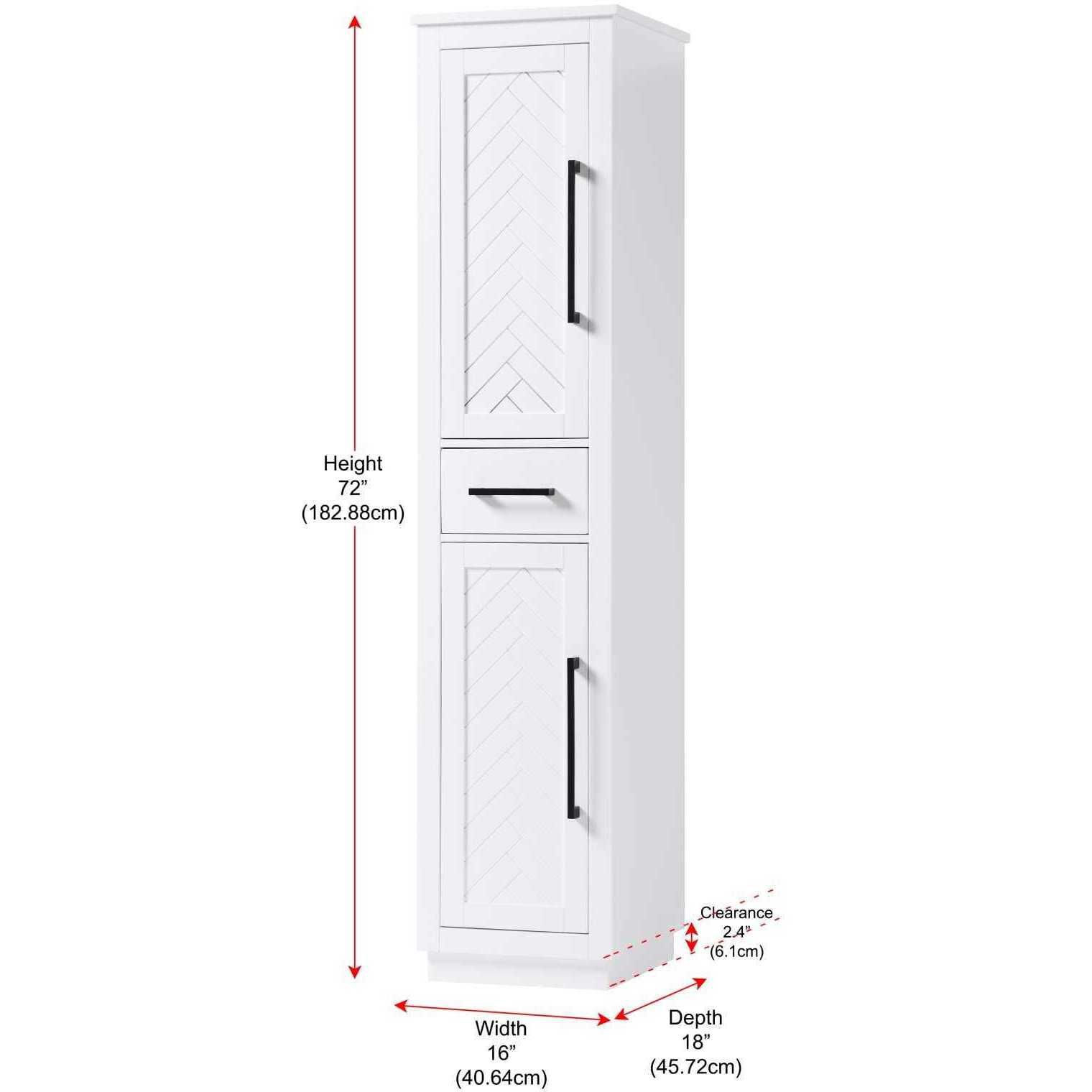 Chase White Bathroom Storage Cabinet