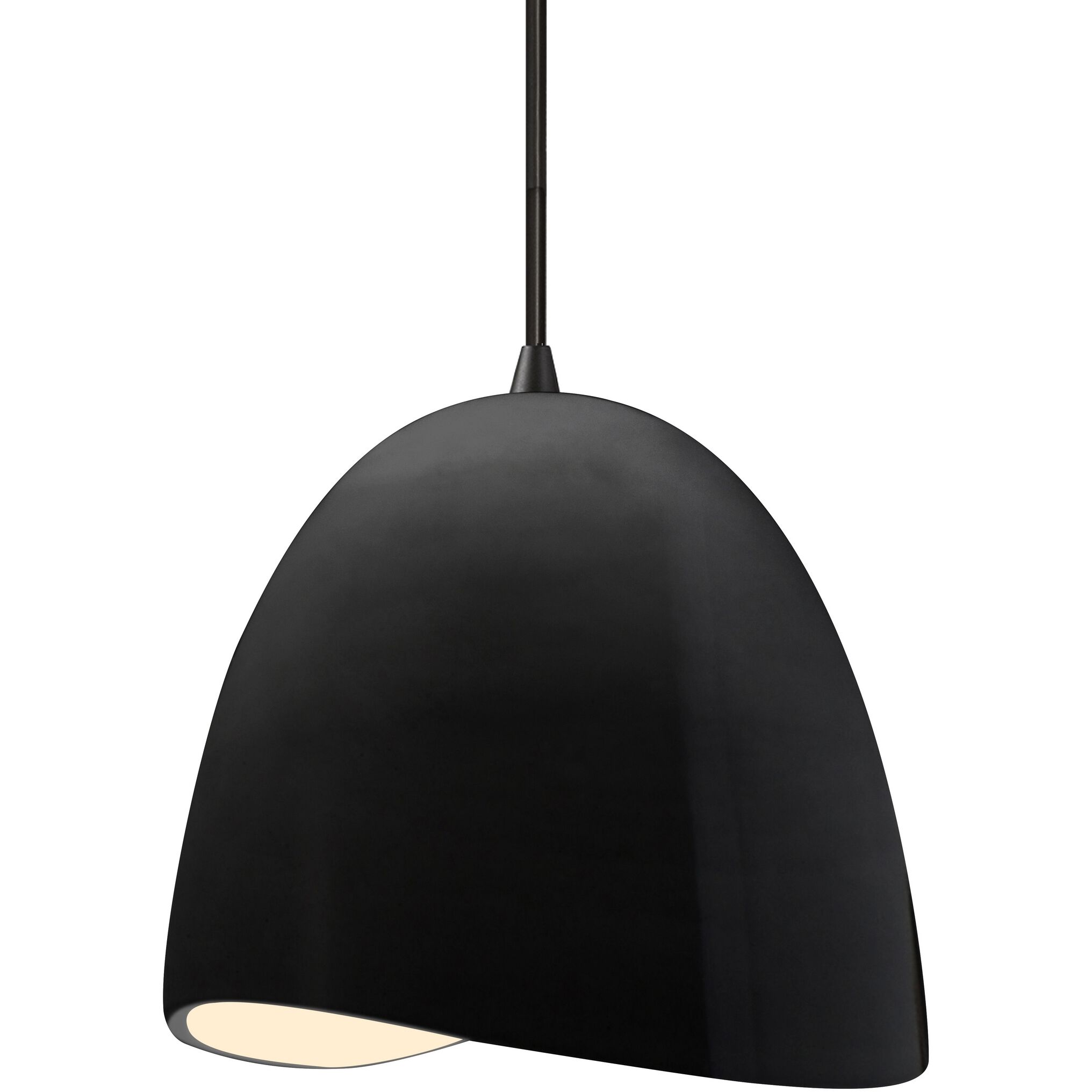 Radiance Collection - Brisa Pendant Ceiling Light in Matte Black, Black Cord, Replaceable Bulb, Gloss Black, 9W x 8.75H, Form+Finish+Function