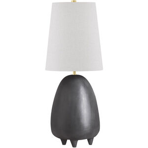 Tiptoe 22 inch Aged Brass/Matte Black/Charcoal Table Lamp Portable Light
