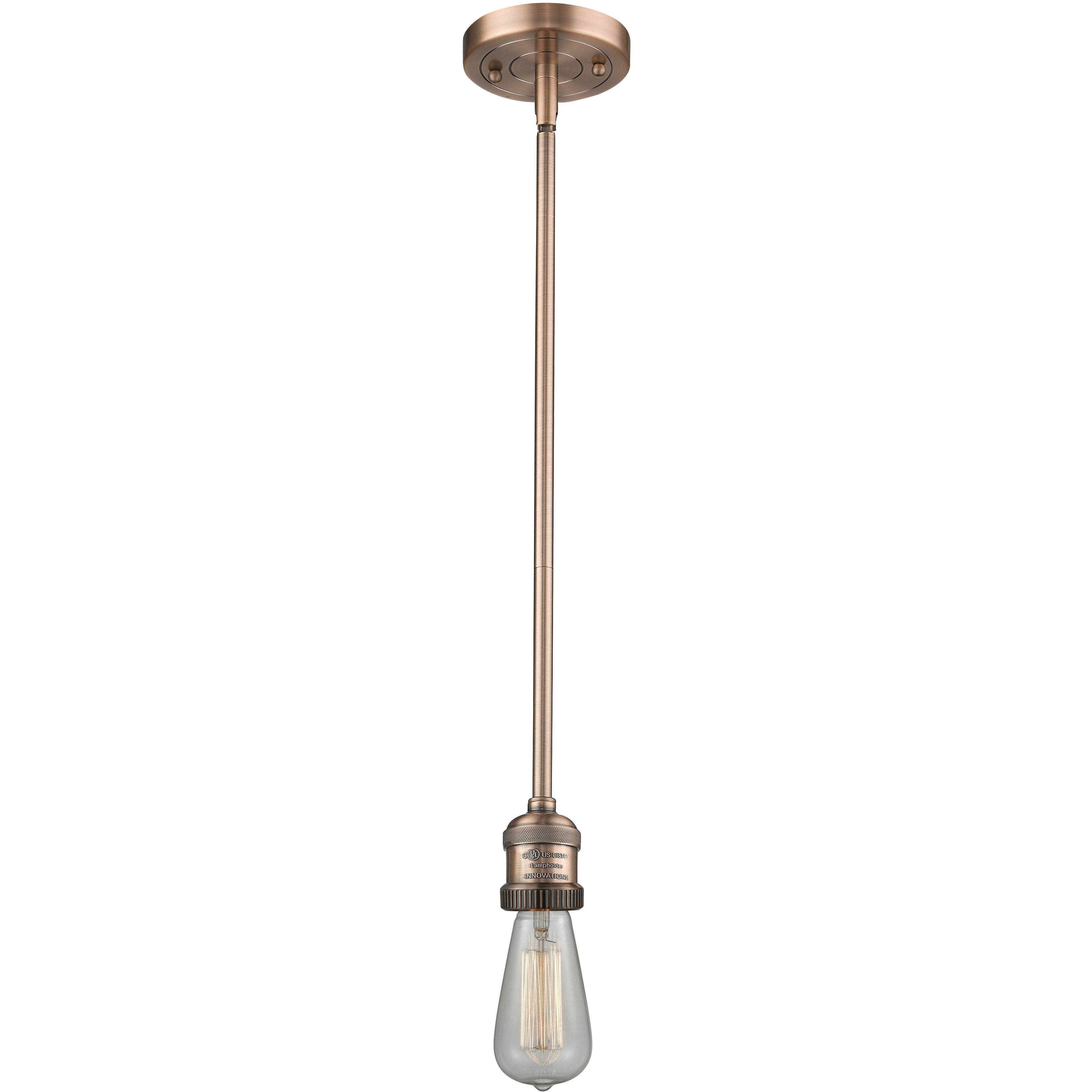 Franklin Restoration Cone LED 12 inch Antique Copper Mini Pendant Ceiling Light in Seedy, Franklin Restoration