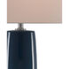 Azure 32.75 inch 150 watt Navy/Polished Nickel Table Lamp Portable Light