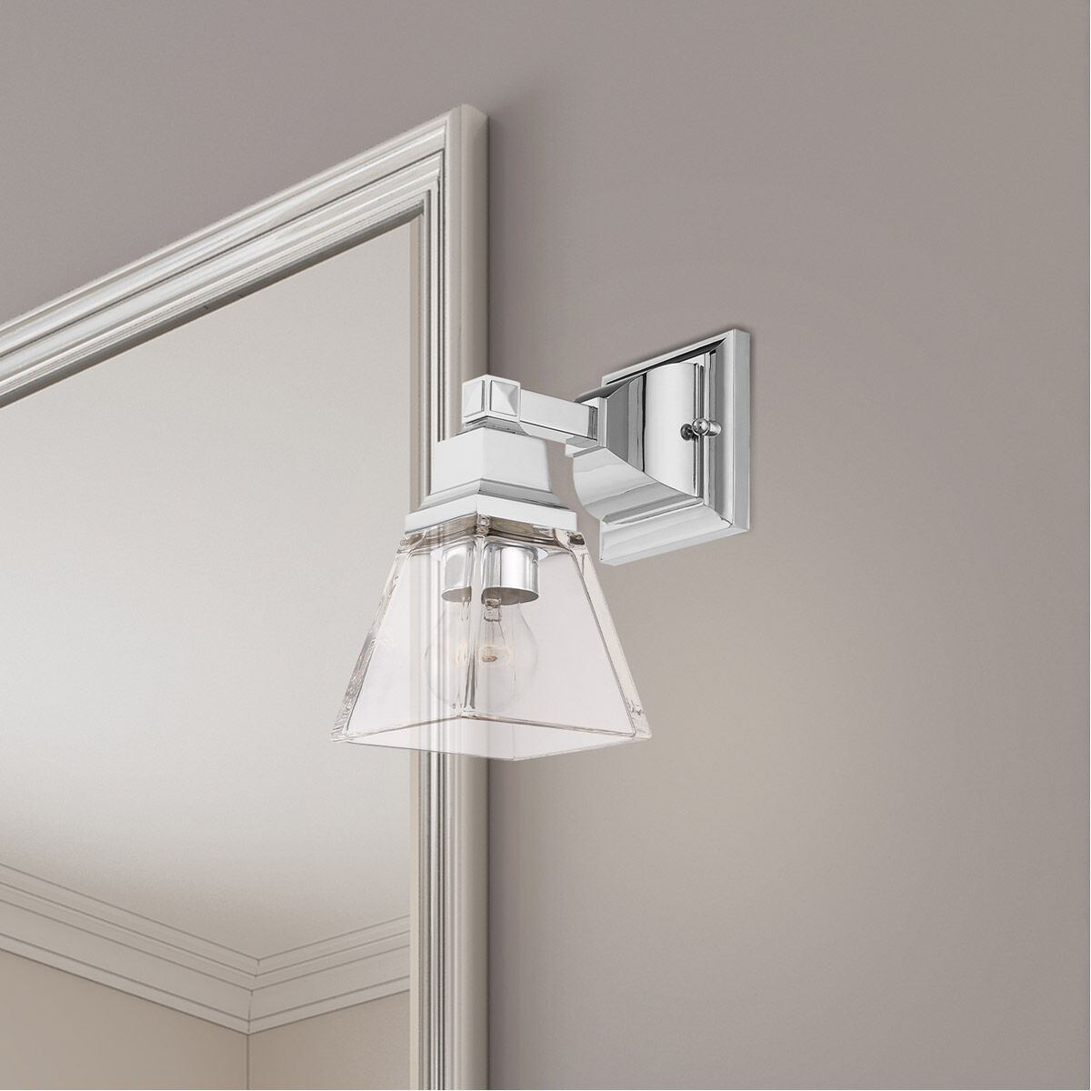 Mission 1 Light 5 inch Polished Chrome Sconce Wall Light