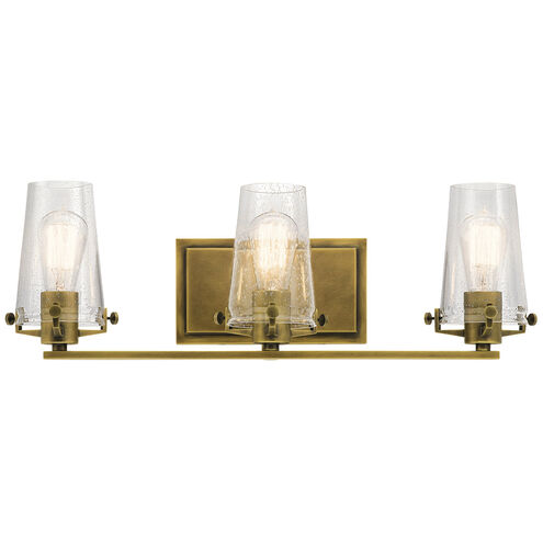 Alton 3 Light 24 inch Natural Brass Wall Mt Bath 3 Arm Wall Light