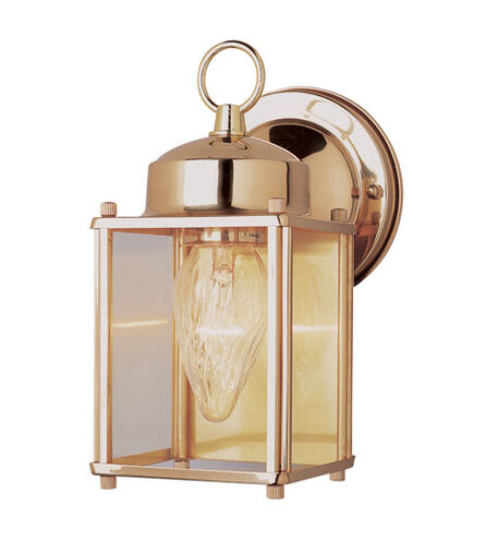 Hamilton 1 Light 9 inch Antique Brass Outdoor Wall Lantern