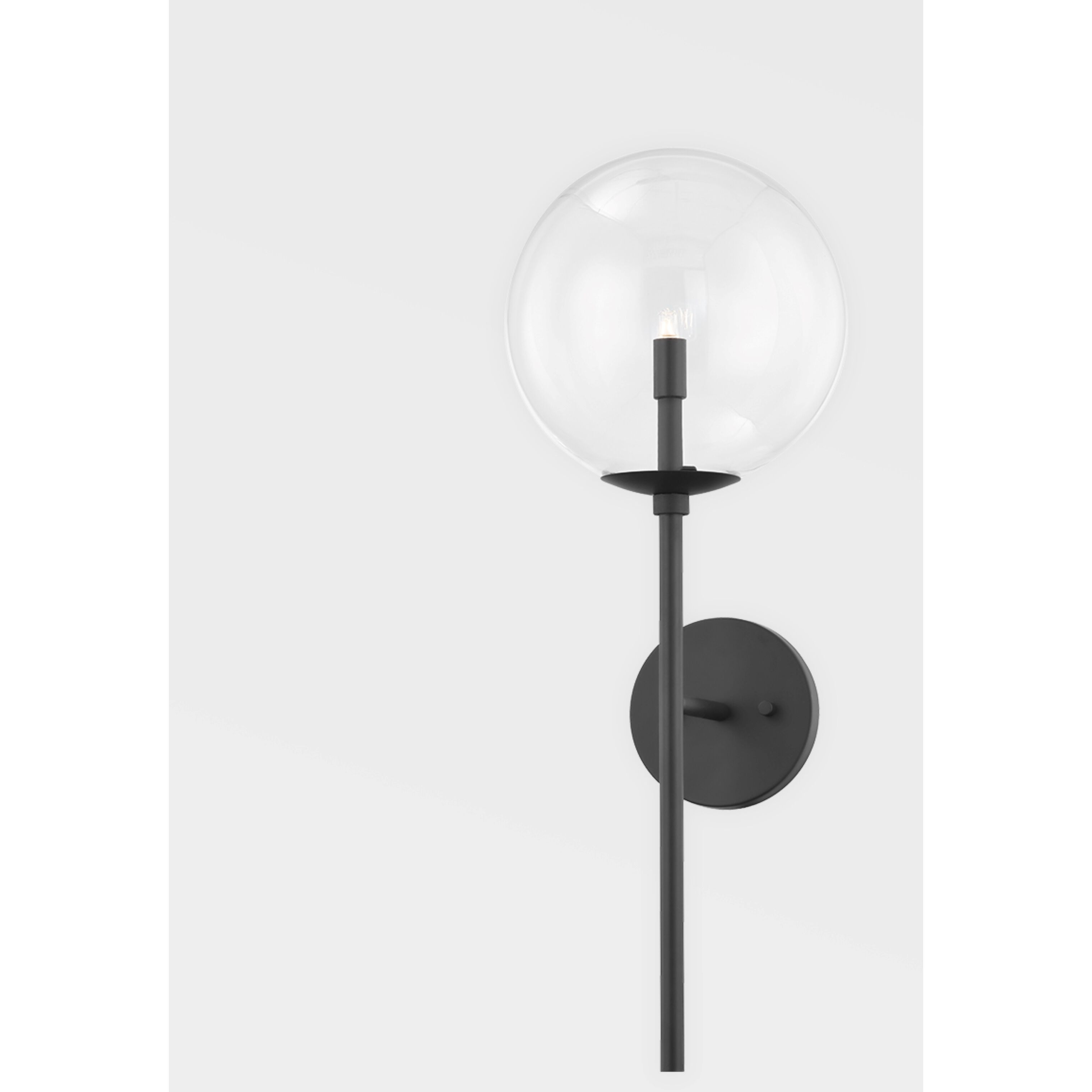 Madrid 1 Light 9 inch Soft Black Wall Sconce Wall Light