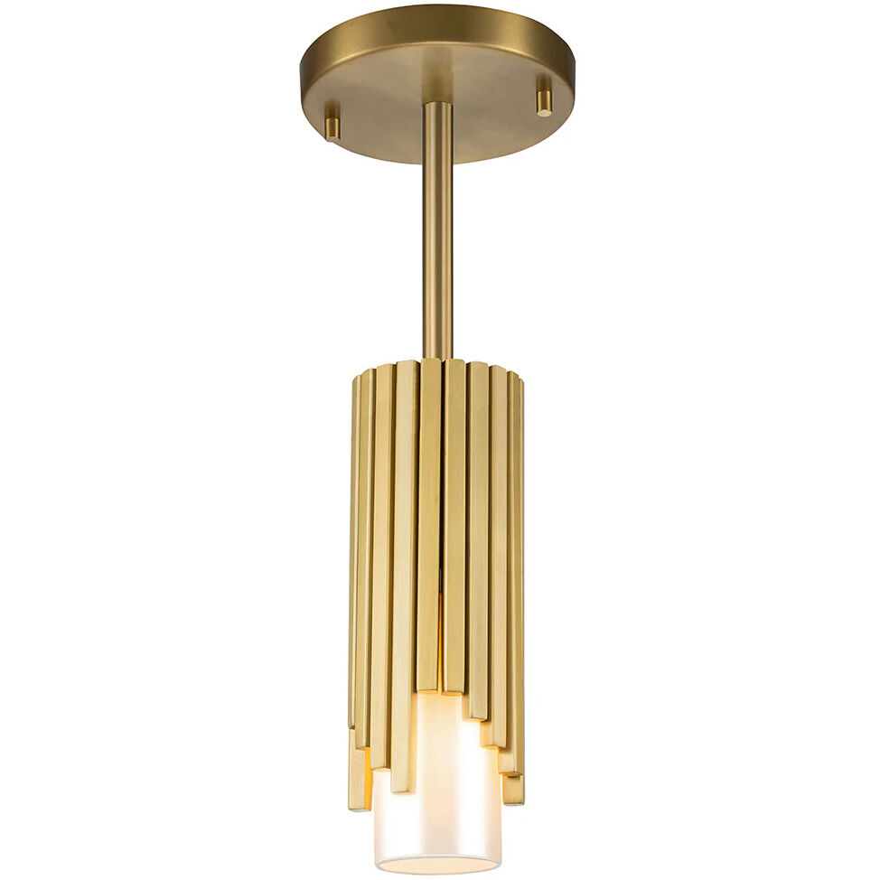Marvel 1 Light 5.5 inch Aged Brass Flush Mount Ceiling Light