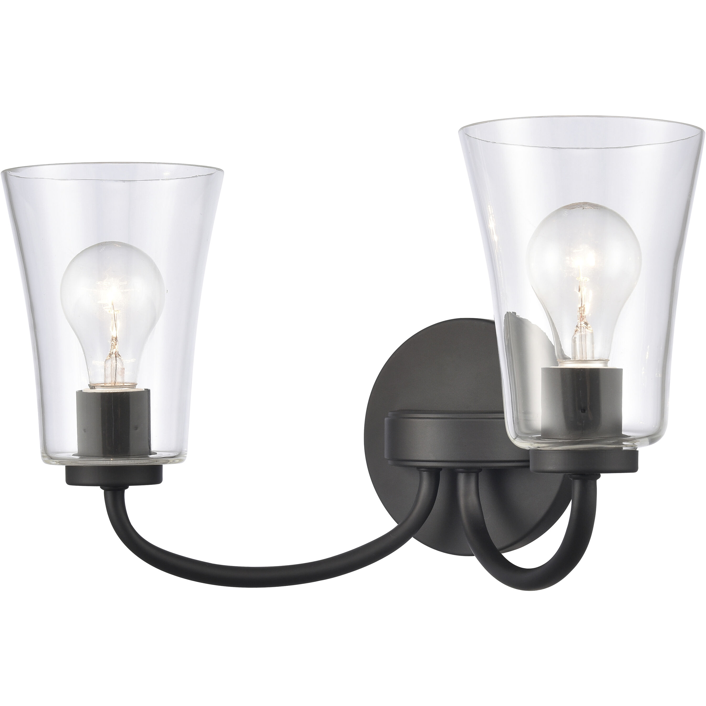 Emily Vanity Light Wall Light in Matte Black