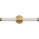Vaden 2 Light 22.25 inch Brushed Brass Sconce Wall Light