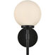 Ansley 1 Light 6 inch Black Bath Sconce Wall Light