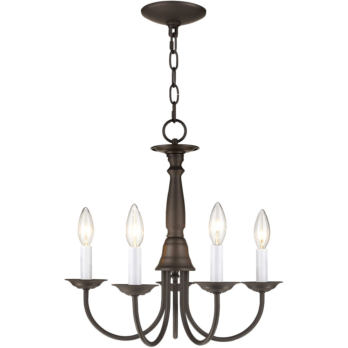 Home Basics 5 Light 18 inch Bronze Chandelier Ceiling Light