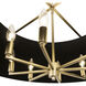 Coco 8 Light 32 inch Matte Black/French Gold Pendant Ceiling Light