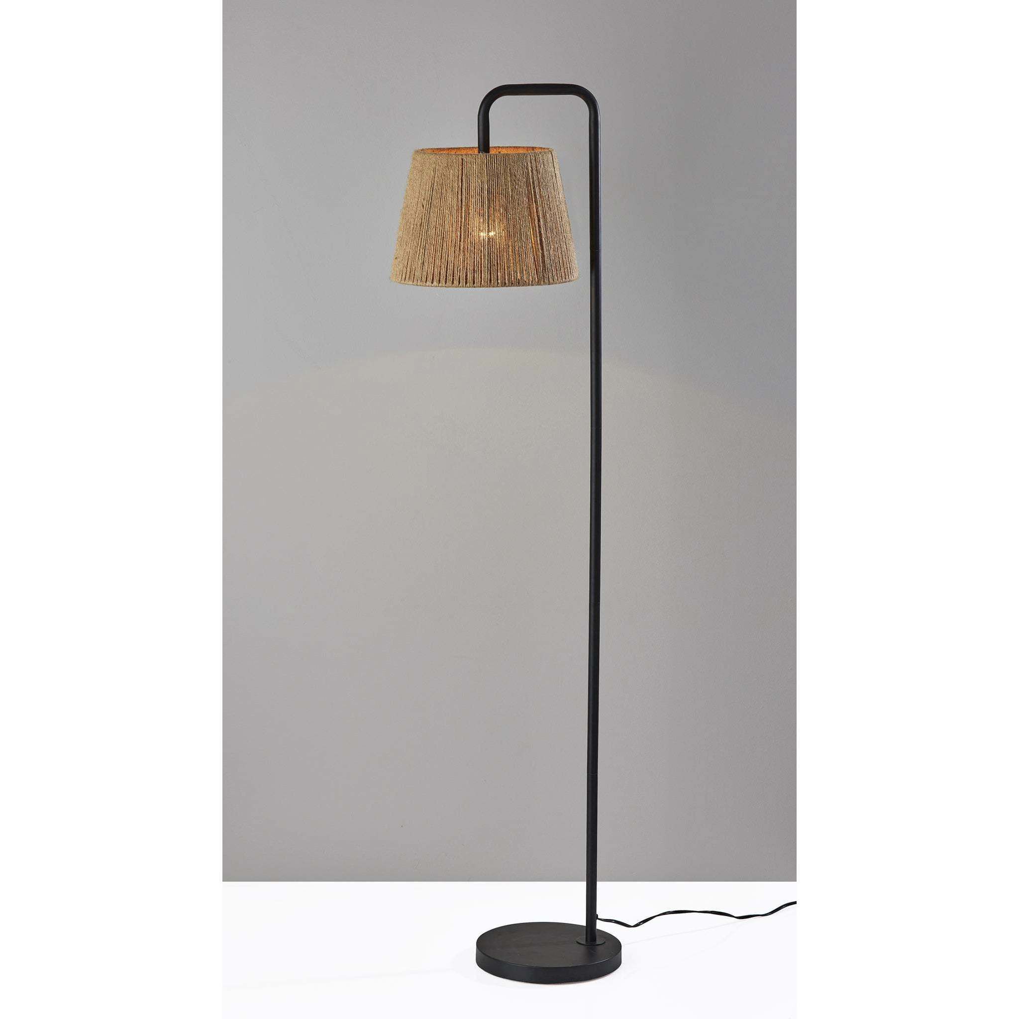Tahoma 59 inch 100.00 watt Black Floor Lamp Portable Light, Simplee Adesso