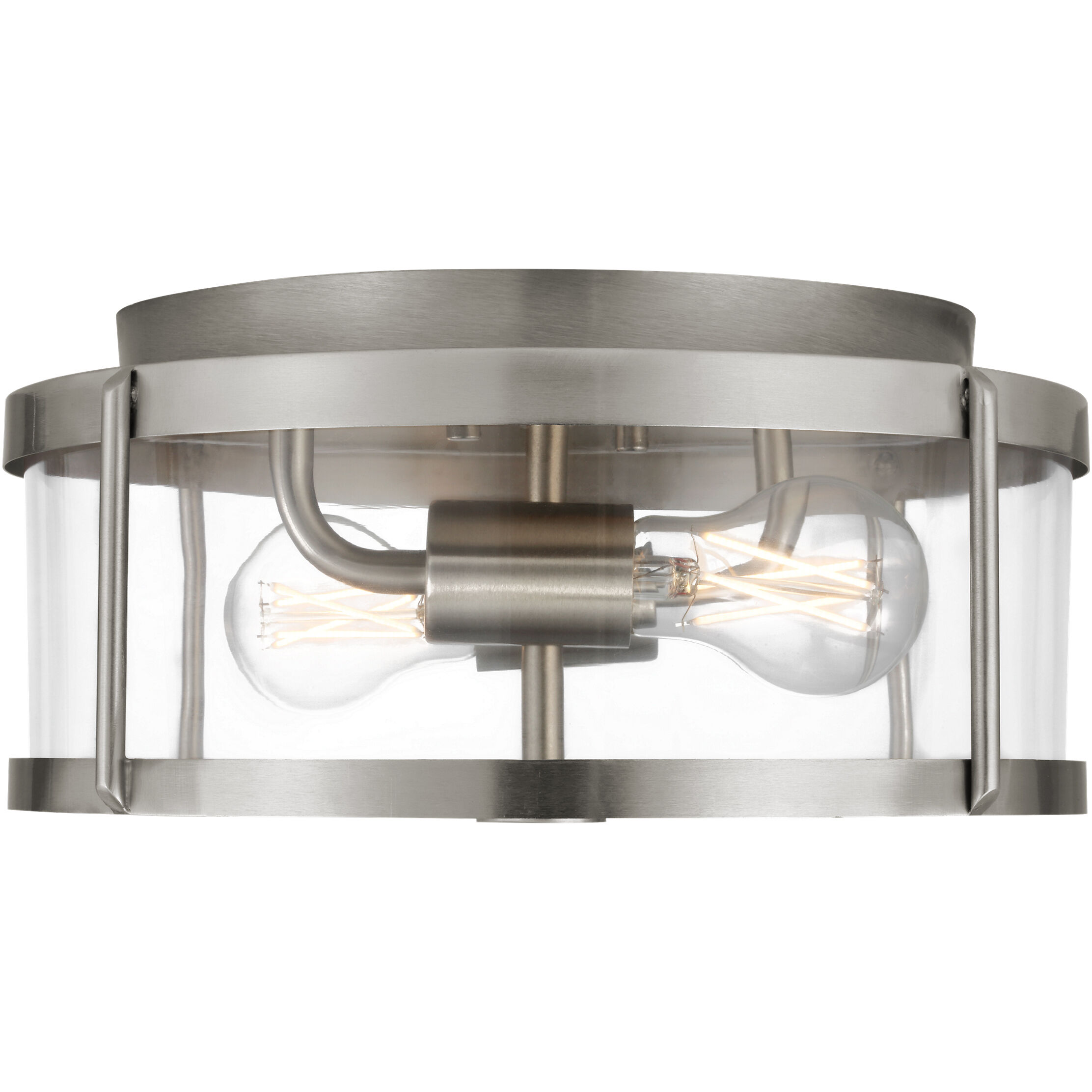 Lumra LED 13 inch Brushed Nickel Flush Mount Ceiling Light