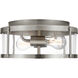 Lumra LED 13 inch Brushed Nickel Flush Mount Ceiling Light