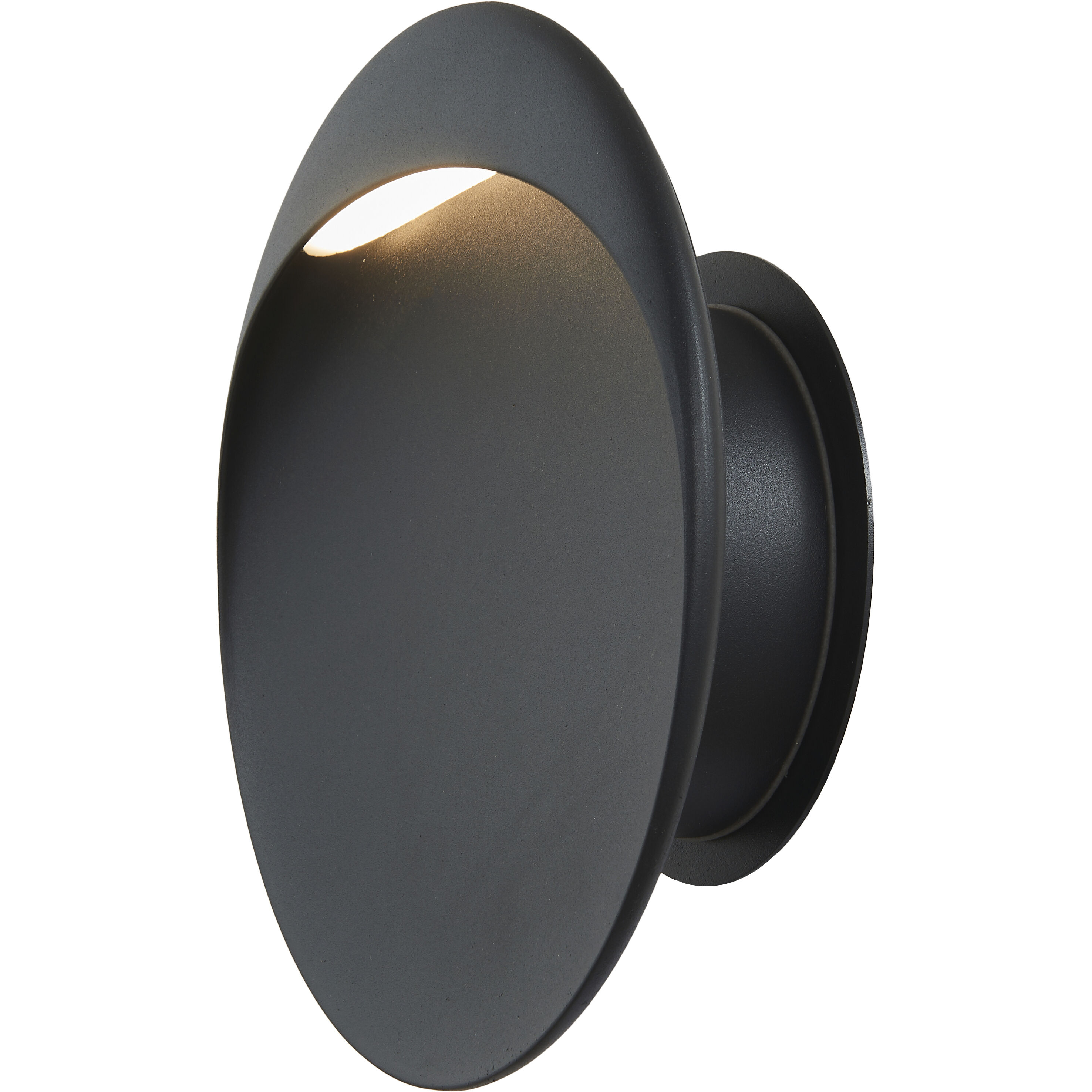 Sol LED Matte Black Outdoor Wall Light
