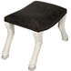 Claw Leg 21 inch White Weathered Saddle Stool