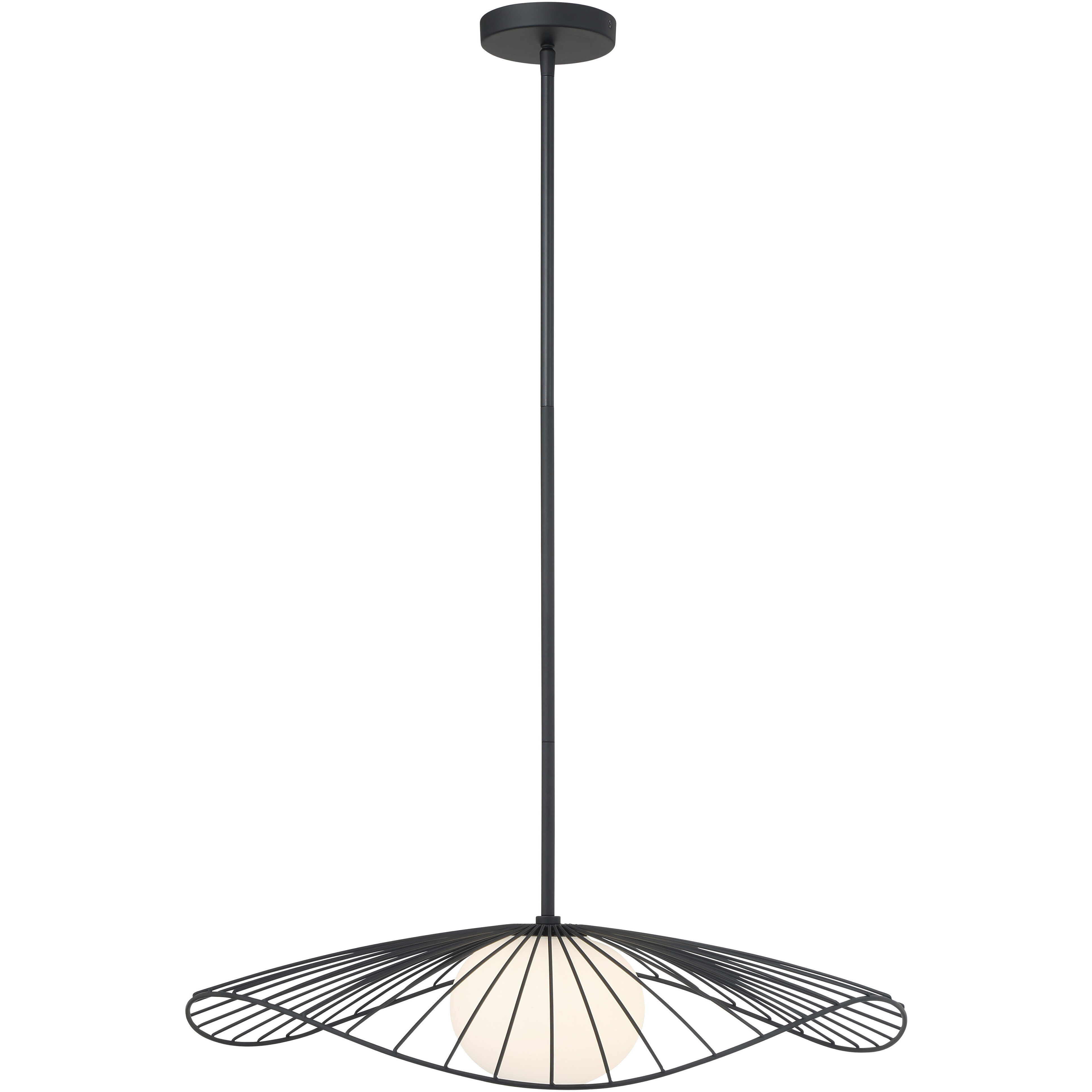 Langley 1 Light 24 inch Dark Matte Black Pendant Ceiling Light