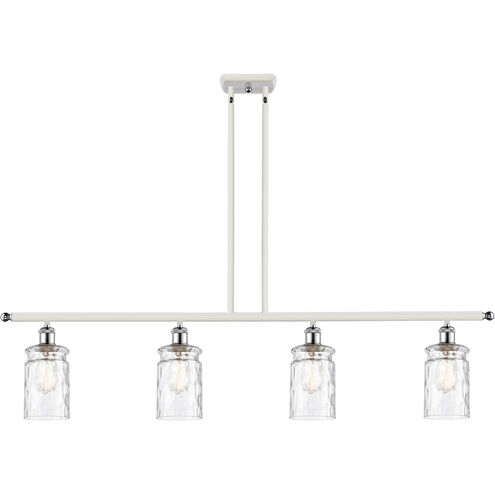Ballston Candor LED 48 inch White and Polished Chrome Island Light Ceiling Light in Clear Waterglass, Ballston