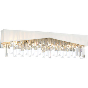 Havely 4 Light 5 inch Chrome Wall Light in White