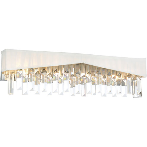 Havely 4 Light 5 inch Chrome Wall Light in White