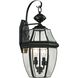Ashford 2 Light 21 inch Black Outdoor Wall Sconce, Medium