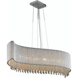 Influx 8 Light 44 inch Chrome Chandelier Ceiling Light in Royal Cut