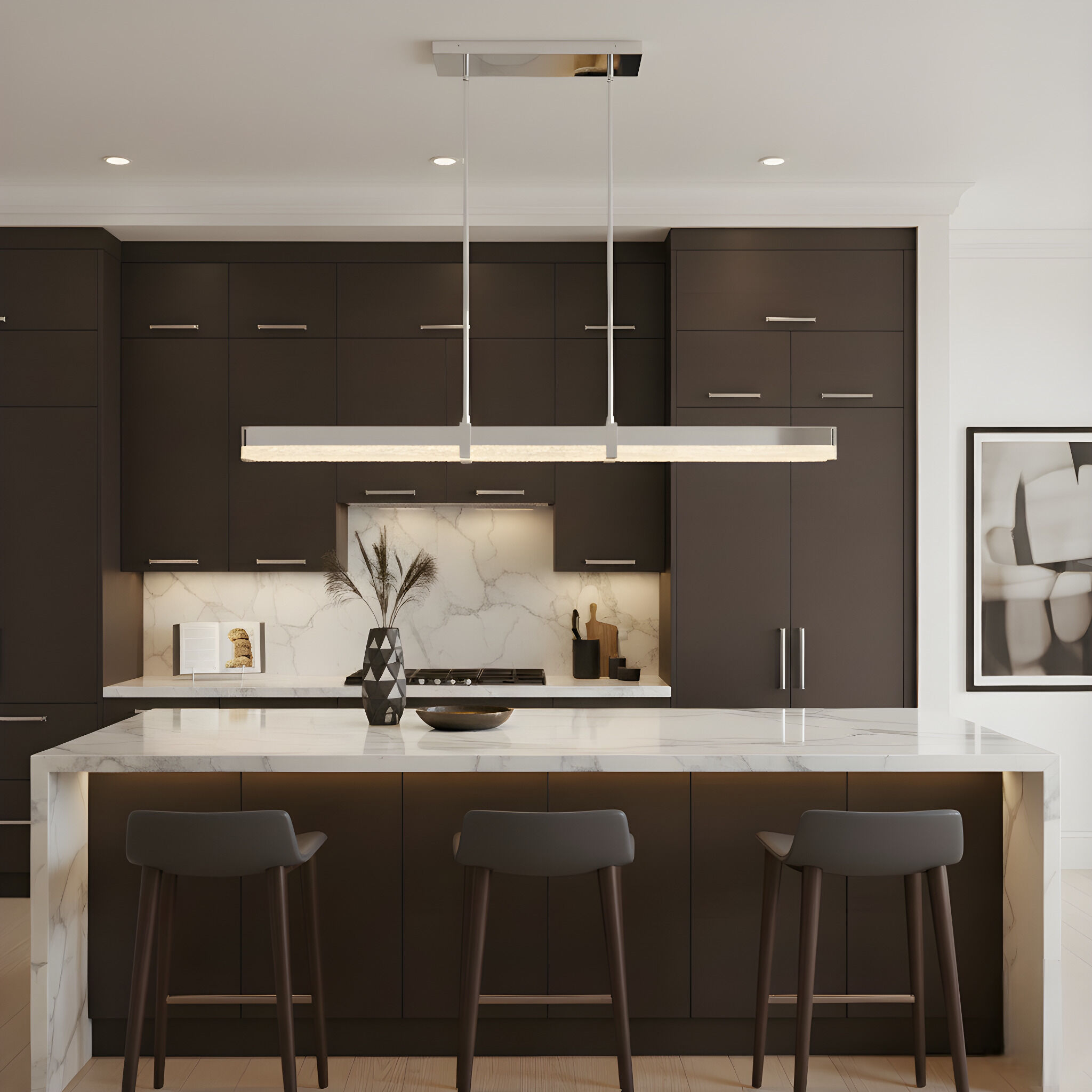 Theodore LED 48 inch Polished Chrome Island Light Ceiling Light