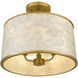 Windley 3 Light 16 inch Brushed Gold Semi-Flush Mount Ceiling Light