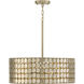 Eliana 4 Light 21.75 inch Champagne Brass Pendant Ceiling Light