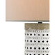 Terrace 32 inch 150 watt Antique White Crackle/Satin Black Table Lamp Portable Light