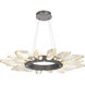 Rock Crystal LED 41.9 inch Graphite Chandelier Ceiling Light in Chilled Amber, 2700K LED, Radial Ring