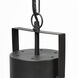 Minerva 19 inch Metallic Gray Hammered Pendant Light Ceiling Light