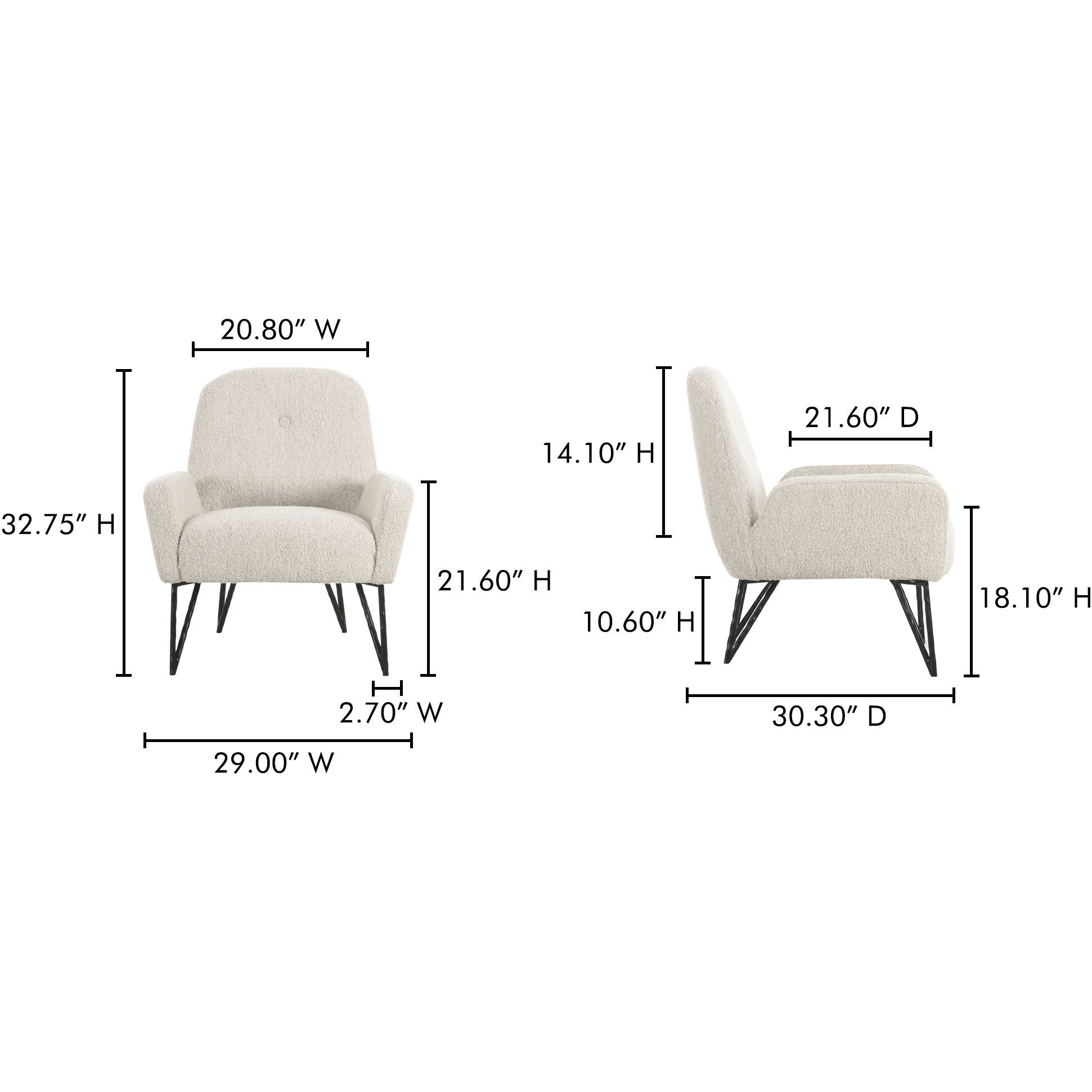 Sienna Beige Accent Chair