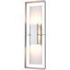 Shadow Box 2 Light 34 inch Coastal Burnished Steel and Coastal Burnish Steel Outdoor Sconce, Tall
