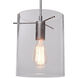 London 1 Light 4 inch Matte Chrome Large Pendant Ceiling Light in Clear Glass