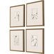 Geometrics Collection Antique Gold Wood With Embossed Weave Pattern Framed Art