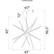 Oskil LED 43 inch Satin Gold Chandelier Ceiling Light
