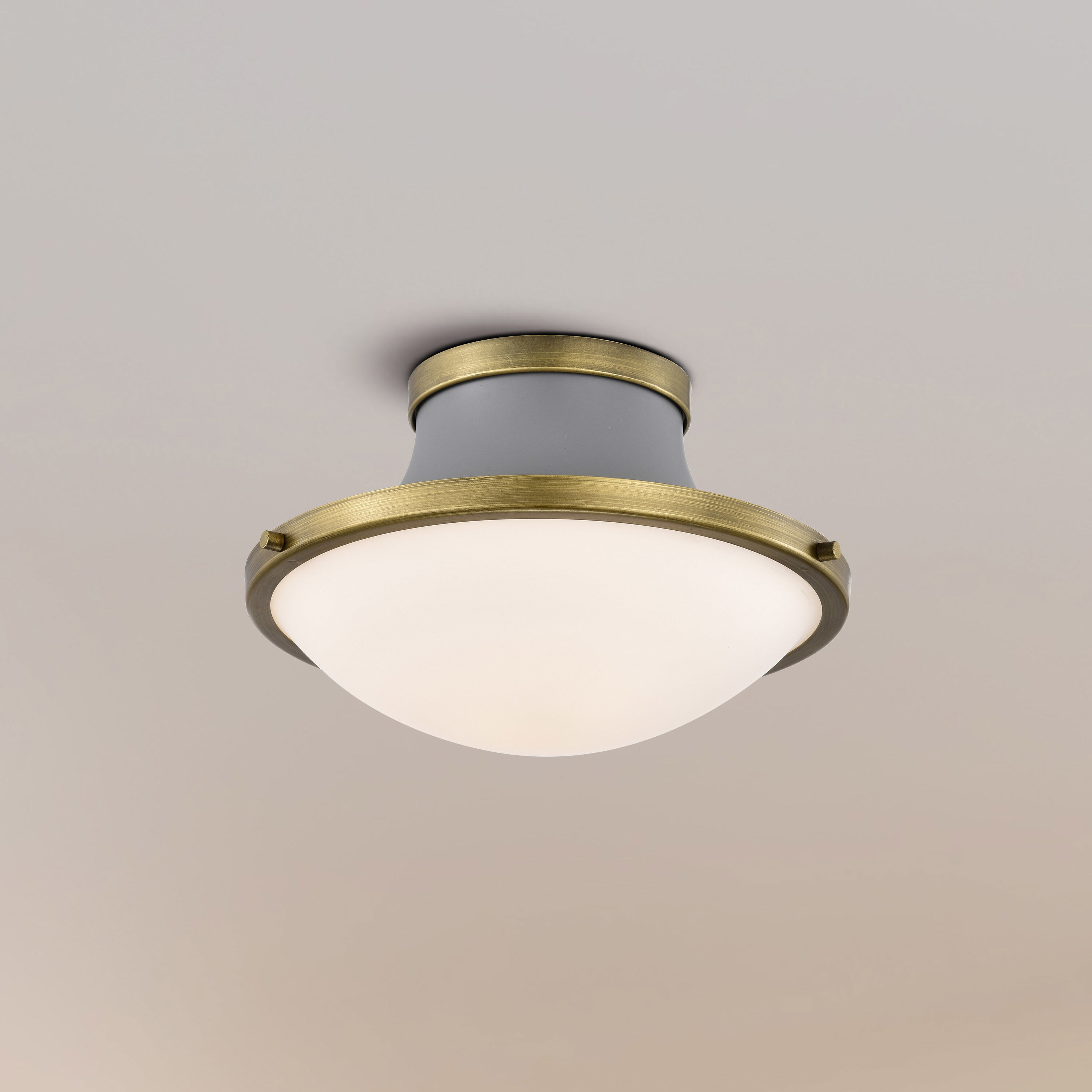 Lafayette 1 Light 14 inch Matte Gray Flush Mount Ceiling Light